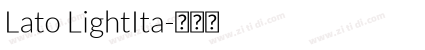 Lato LightIta字体转换